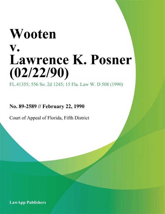 Wooten v. Lawrence K. Posner