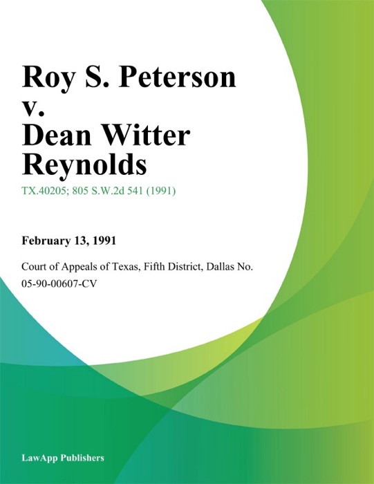 Roy S. Peterson v. Dean Witter Reynolds