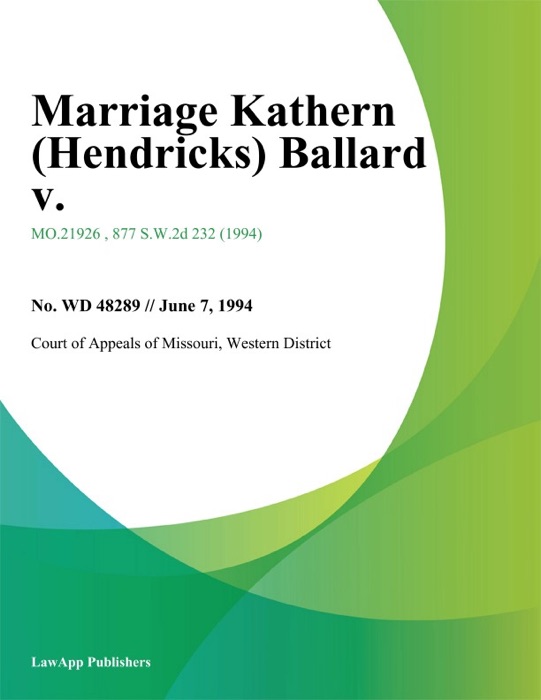 Marriage Kathern (Hendricks) Ballard v.