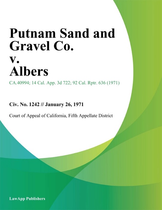 Putnam Sand and Gravel Co. v. Albers