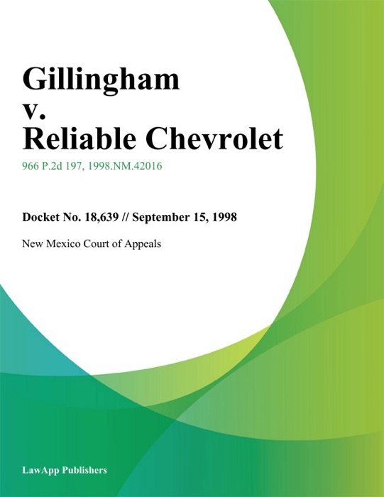 Gillingham v. Reliable Chevrolet