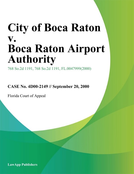 City of Boca Raton v. Boca Raton Airport Authority