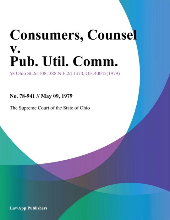 Consumers, Counsel v. Pub. Util. Comm.