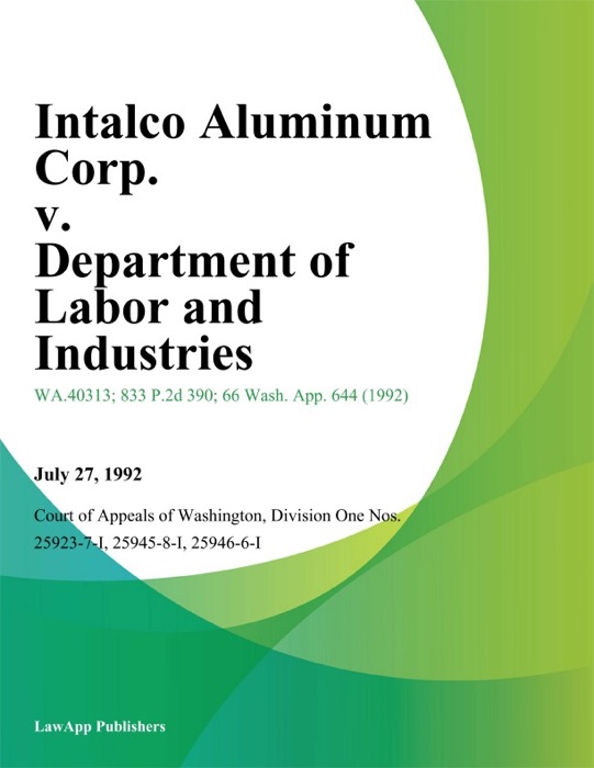 Intalco Aluminum Corp. V. Department Of Labor And Industries