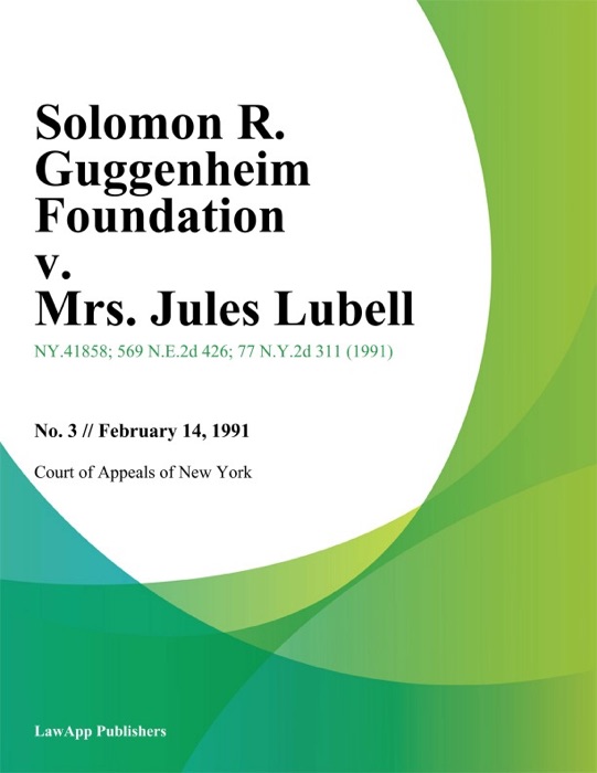 Solomon R. Guggenheim Foundation v. Mrs. Jules Lubell