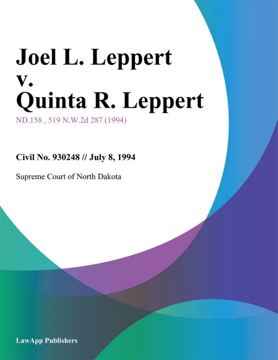 Joel L. Leppert v. Quinta R. Leppert