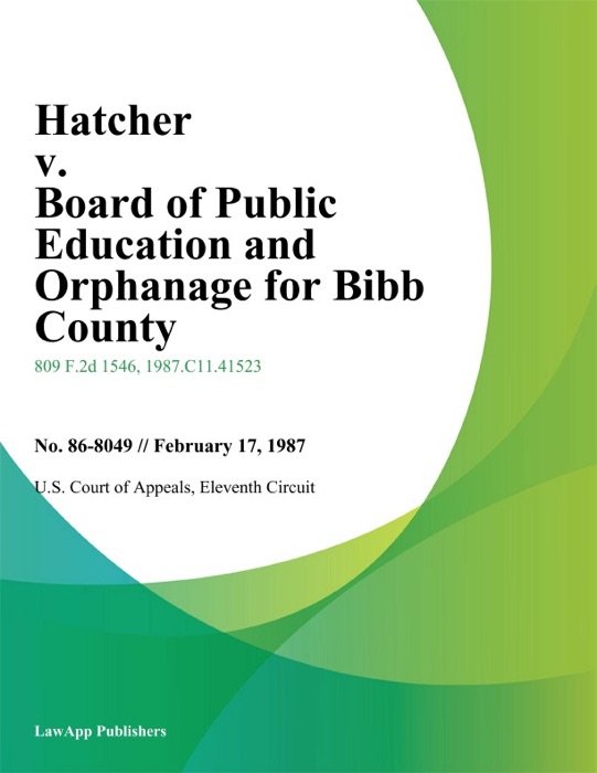 Hatcher v. Board of Public Education and Orphanage for Bibb County