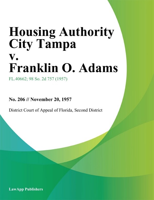 Housing Authority City Tampa v. Franklin O. Adams