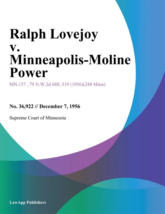 Ralph Lovejoy v. Minneapolis-Moline Power