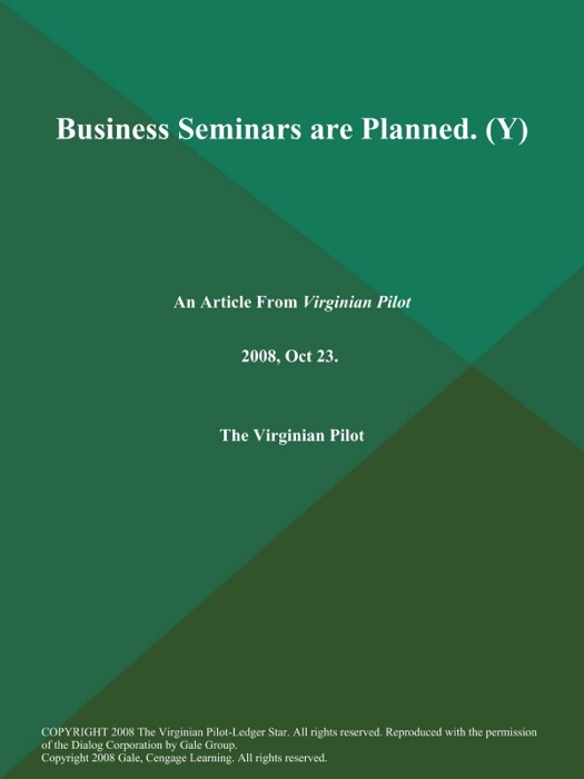 Business Seminars are Planned (Y)