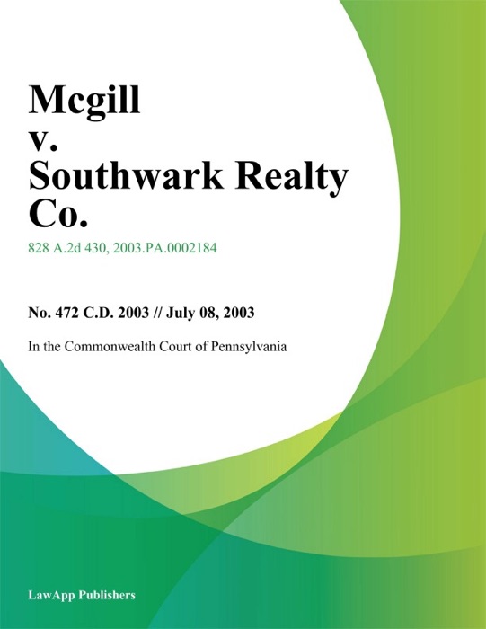 Mcgill v. Southwark Realty Co.