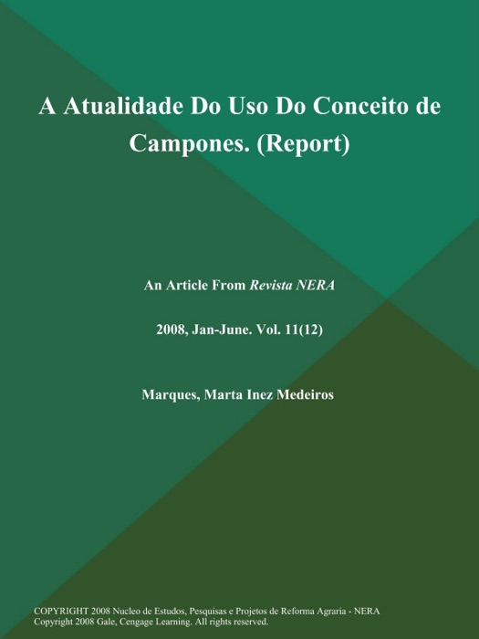 A Atualidade Do Uso Do Conceito de Campones (Report)