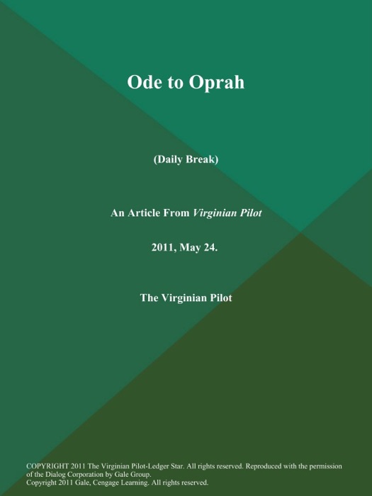 Ode to Oprah (Daily Break)
