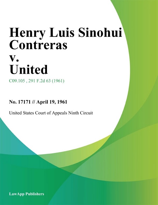 Henry Luis Sinohui Contreras v. United