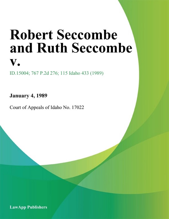 Robert Seccombe and Ruth Seccombe v.