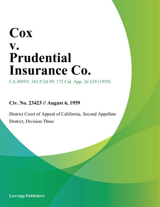 Cox v. Prudential Insurance Co.