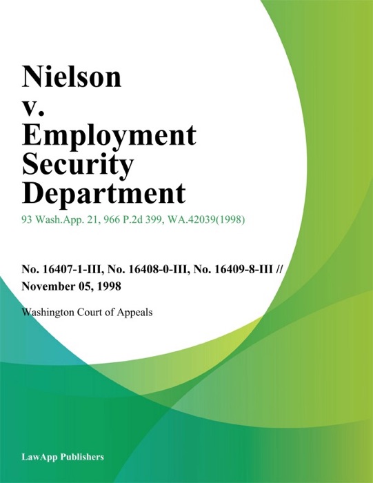 Nielson V. Employment Security Department