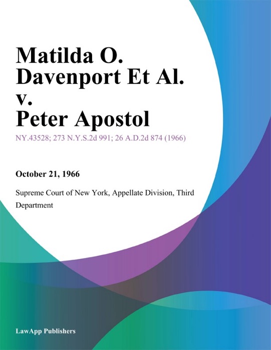 Matilda O. Davenport Et Al. v. Peter Apostol