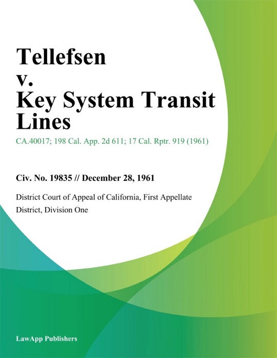 Tellefsen V. Key System Transit Lines