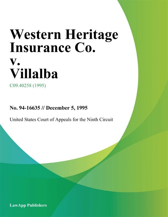 Western Heritage Insurance Co. v. Villalba