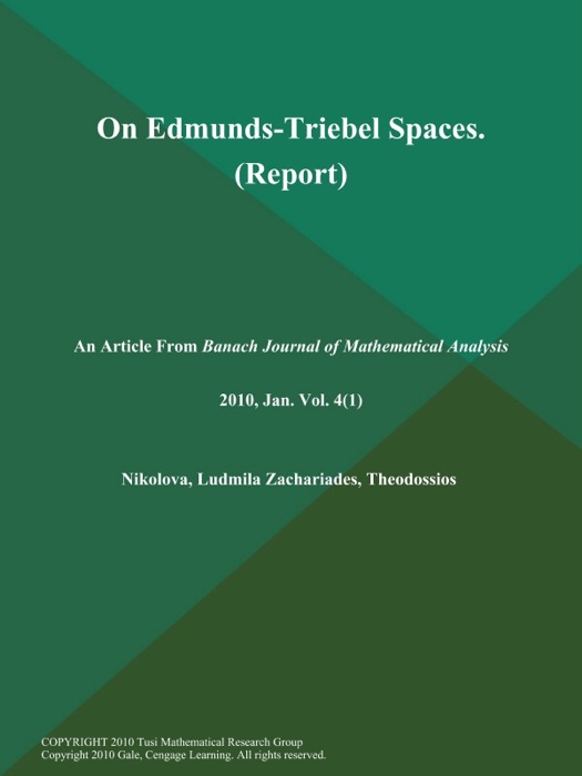 On Edmunds-Triebel Spaces (Report)