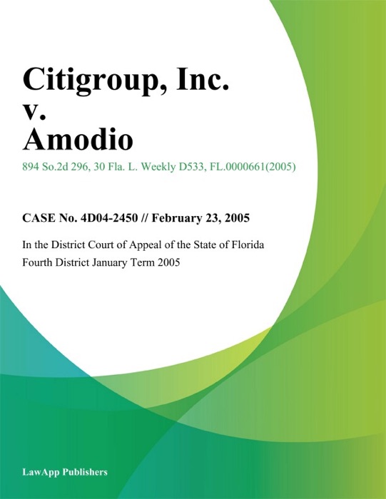 CitiGroup, Inc. v. Amodio