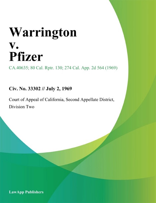 Warrington v. Pfizer