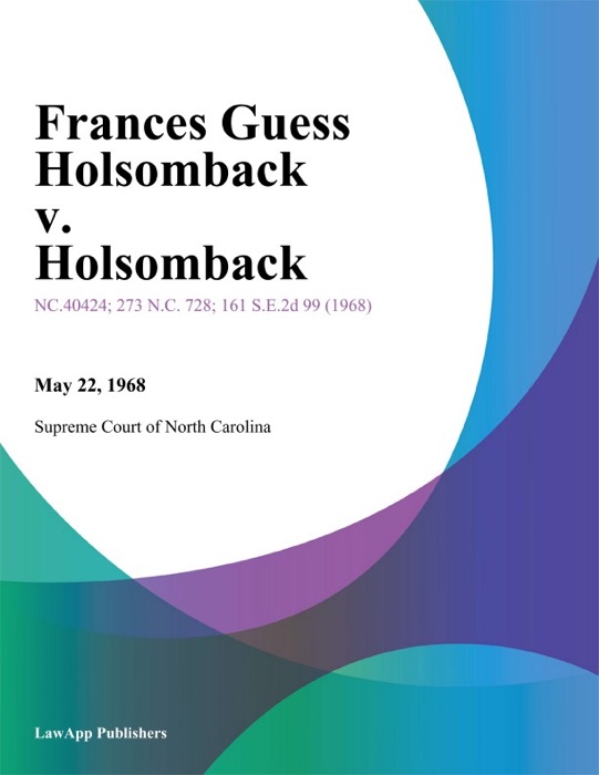 Frances Guess Holsomback v. Holsomback