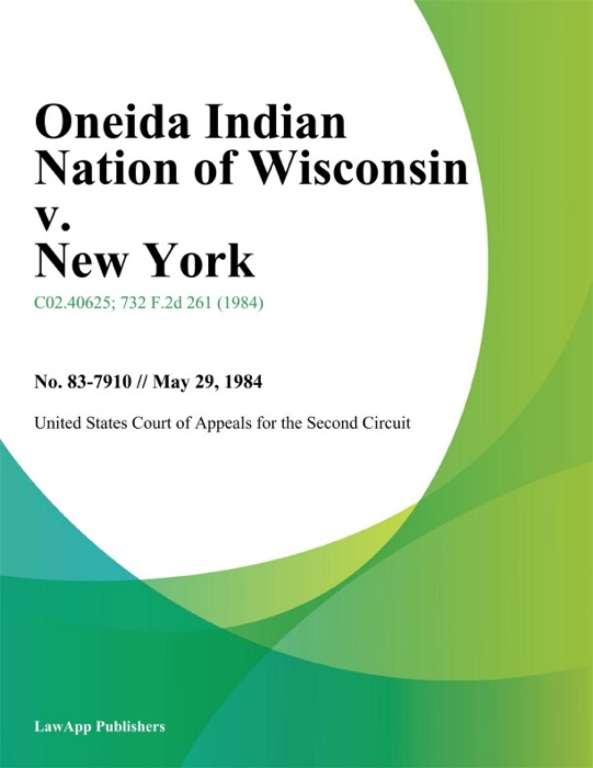 Oneida Indian Nation of Wisconsin v. New York