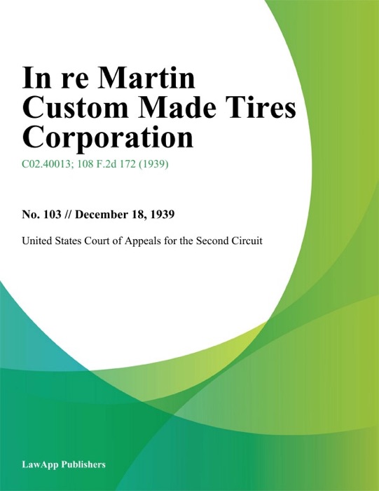 In re Martin Custom Made Tires Corporation