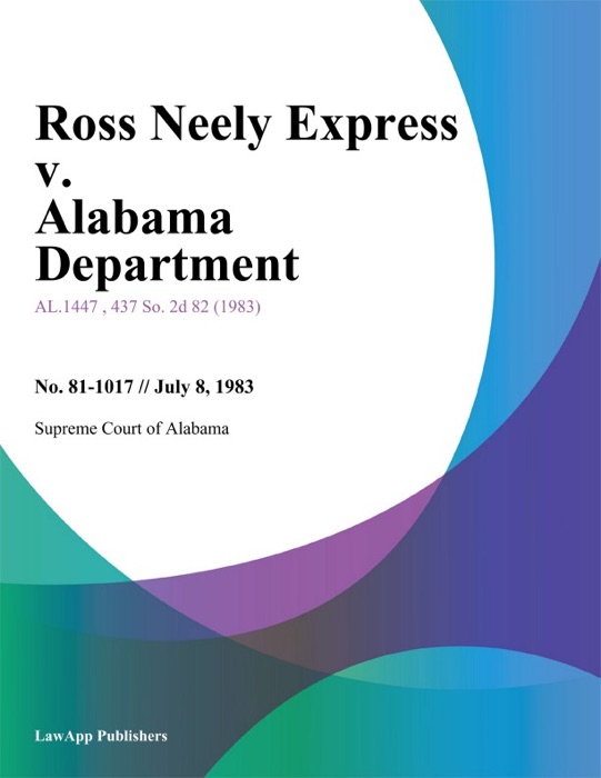 Ross Neely Express v. Alabama Department