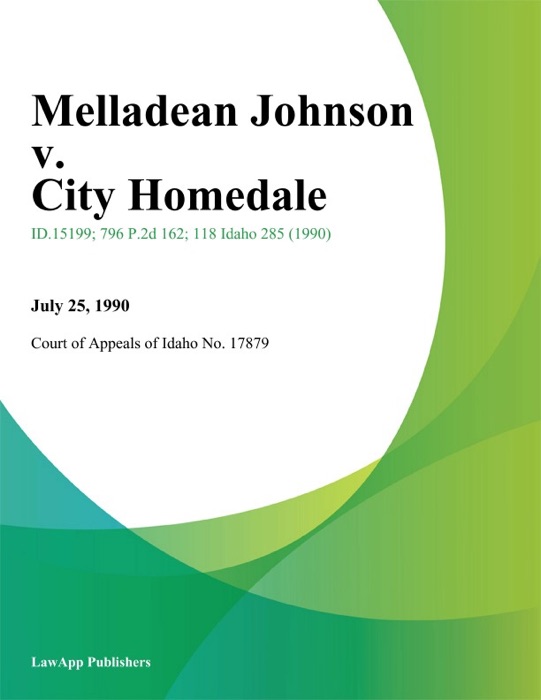 Melladean Johnson v. City Homedale