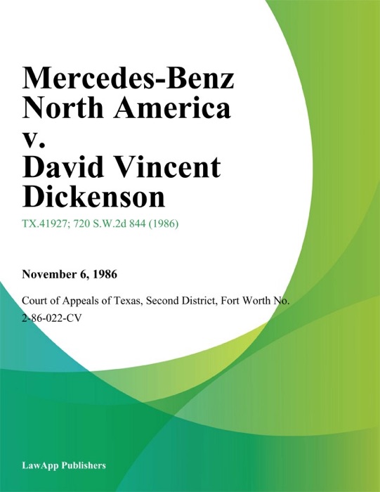 Mercedes-Benz North America v. David Vincent Dickenson