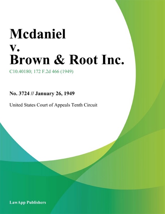 Mcdaniel v. Brown & Root Inc.