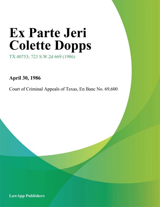 Ex Parte Jeri Colette Dopps