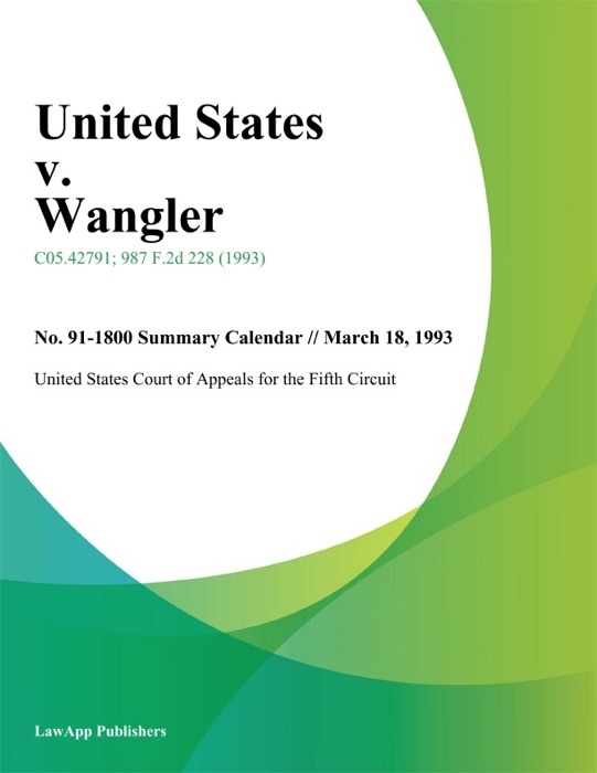 United States v. Wangler