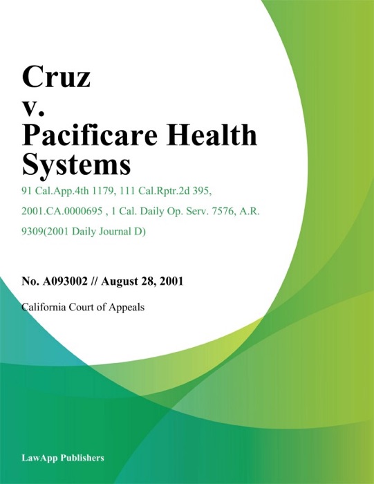 Cruz v. Pacificare Health Systems