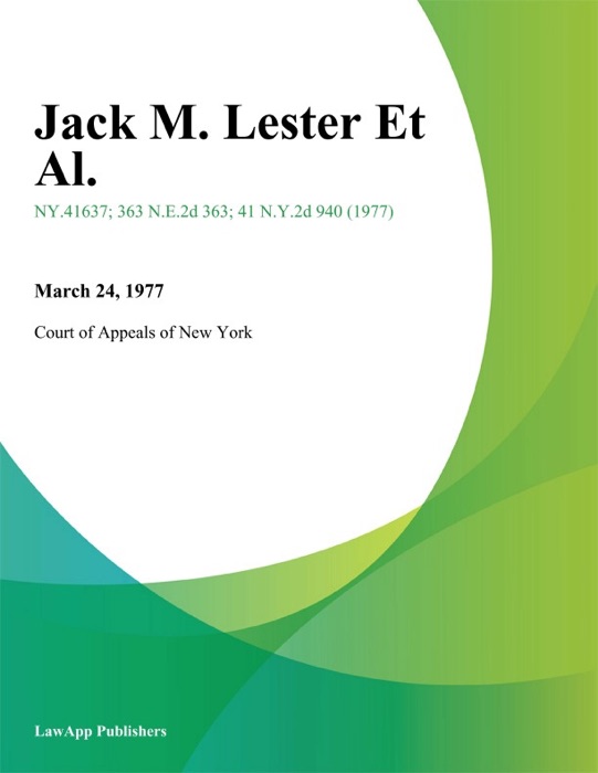 Jack M. Lester Et Al.