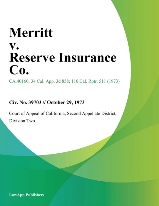 Merritt v. Reserve Insurance Co.