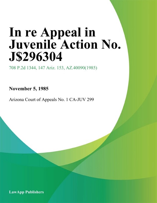 In Re Appeal In Juvenile Action No. J-96304