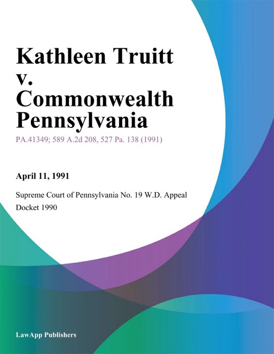 Kathleen Truitt v. Commonwealth Pennsylvania