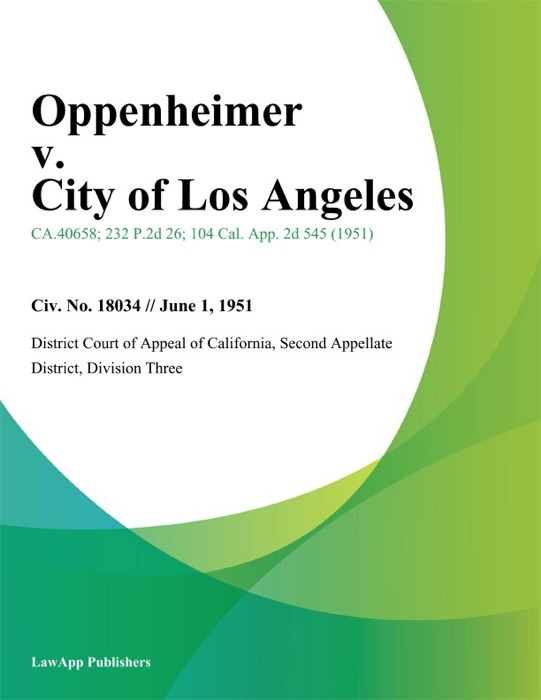 Oppenheimer v. City of Los Angeles