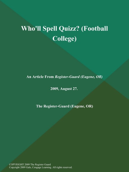 Who'll Spell Quizz? (Football College)