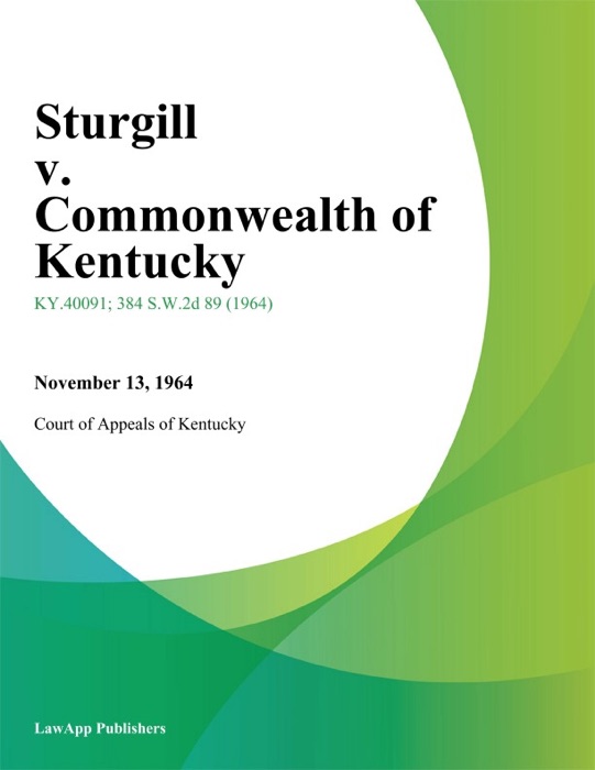 Sturgill v. Commonwealth of Kentucky