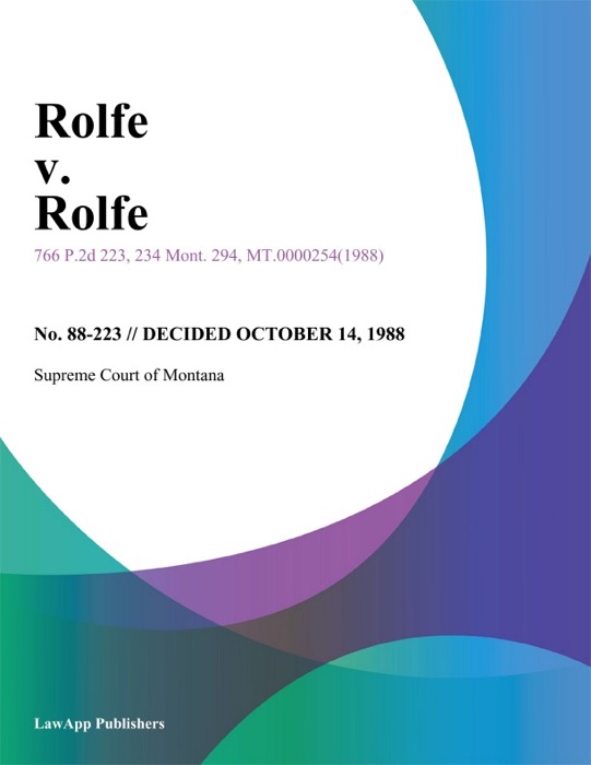 Rolfe v. Rolfe
