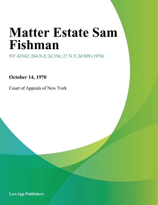 Matter Estate Sam Fishman