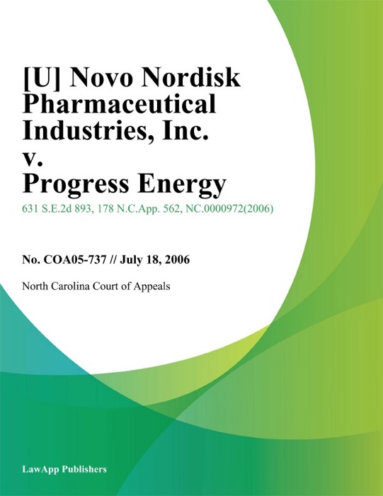 Novo Nordisk Pharmaceutical Industries, Inc. v. Progress Energy, Inc.