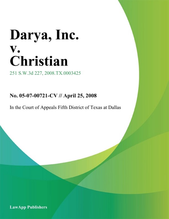 Darya, Inc. v. Christian