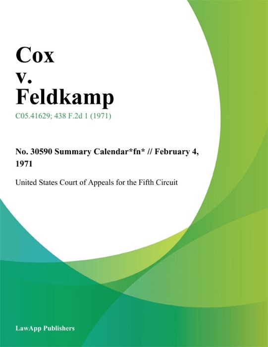 Cox v. Feldkamp