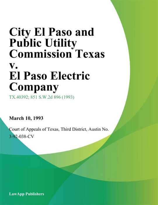 City El Paso and Public Utility Commission Texas v. El Paso Electric Company